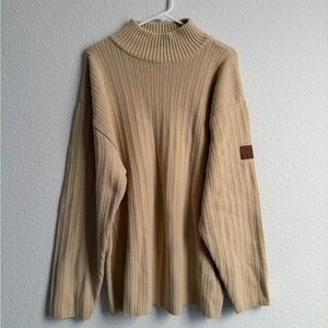Men’s south pole tan/cream turtleneck sweater size XL